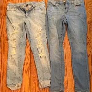 Universal Thread Light and Medium Blue Skinny Jeans Sz 6/28R and 4/27R